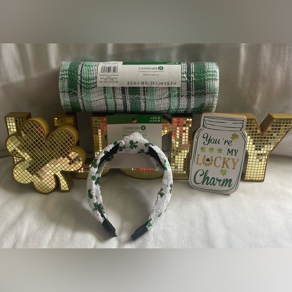 Celebrate It Other - Celebrate It Green and White Shamrock Lucky Bundle
